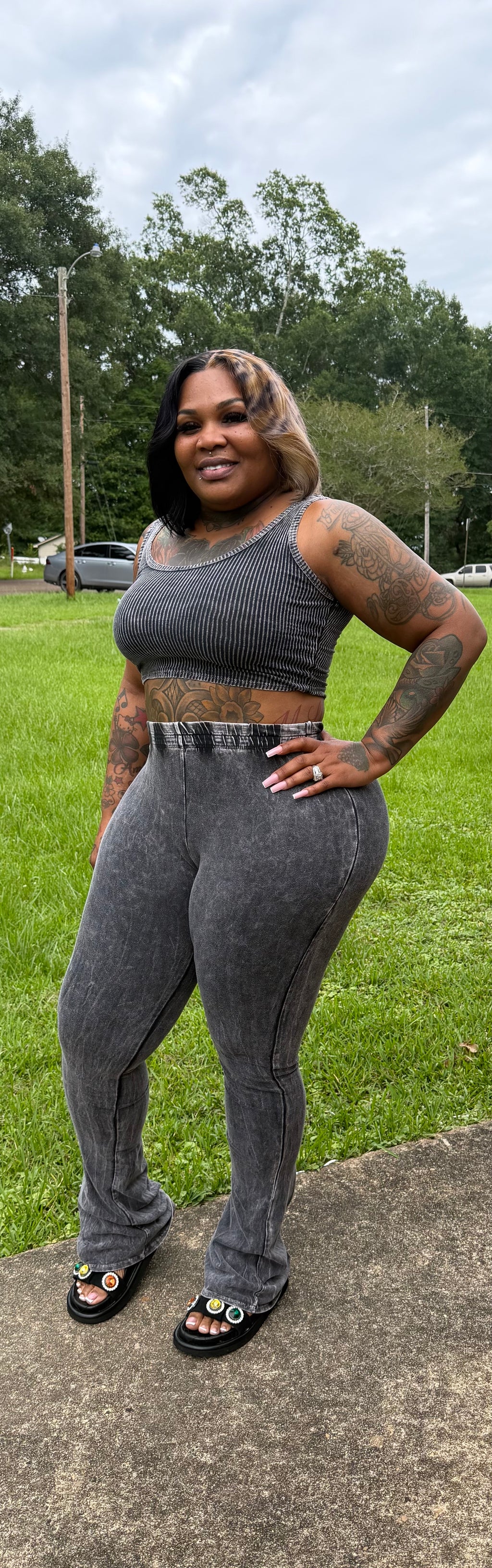 Hear Me Out Mineral Wash Pant Set