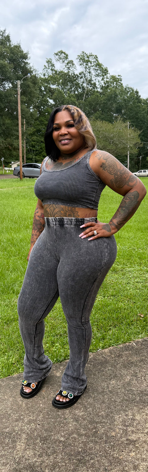 Hear Me Out Mineral Wash Pant Set
