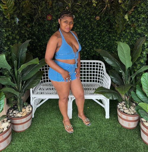 Acid Wash Two-Piece Set