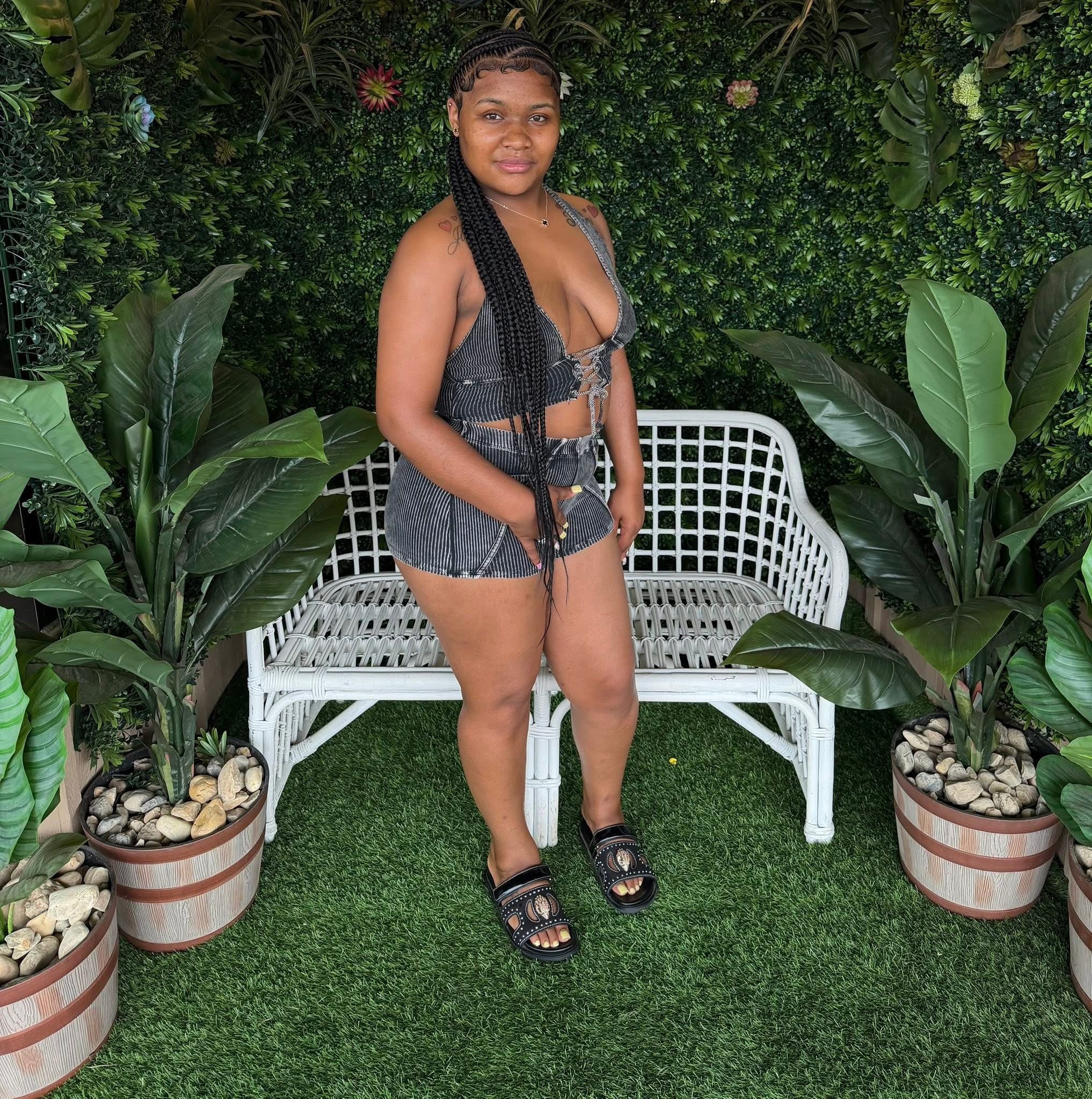Acid Wash Two-Piece Set