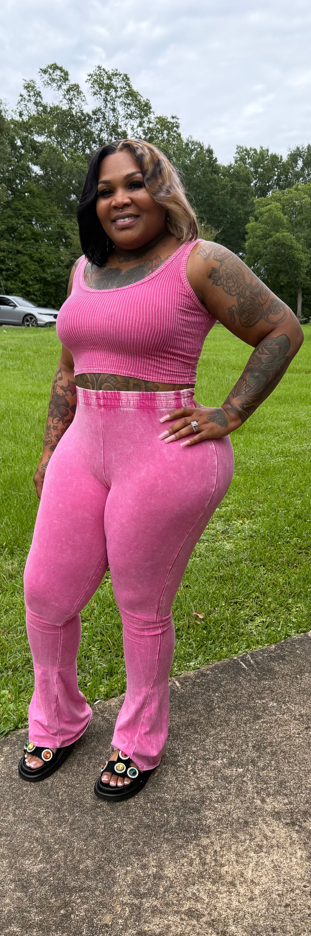 Hear Me Out Mineral Wash Pant Set